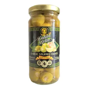 Oliu Xanh Nhồi Tỏi, Garlic Stuffed Olives (235g) - LATINO BELLA
